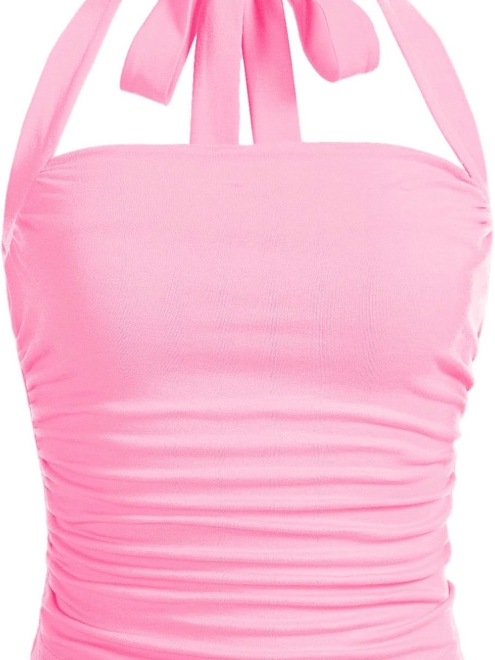 Amazon Pink Halter Crop Top